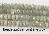 CMS1768 15.5 inches 6*10mm - 8*11mm faceted tyre moonstone beads