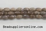 CMS1777 15.5 inches 11*18mm faceted rice AB-color moonstone beads