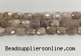 CMS1784 15.5 inches 12*16mm faceted rectangle AB-color moonstone beads