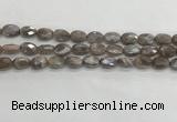 CMS1798 15.5 inches 8*12mm faceted oval AB-color moonstone beads