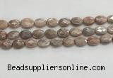 CMS1800 15.5 inches 12*16mm faceted oval AB-color moonstone beads