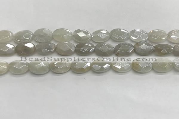 CMS1807 15.5 inches 10*14mm faceted oval AB-color moonstone beads