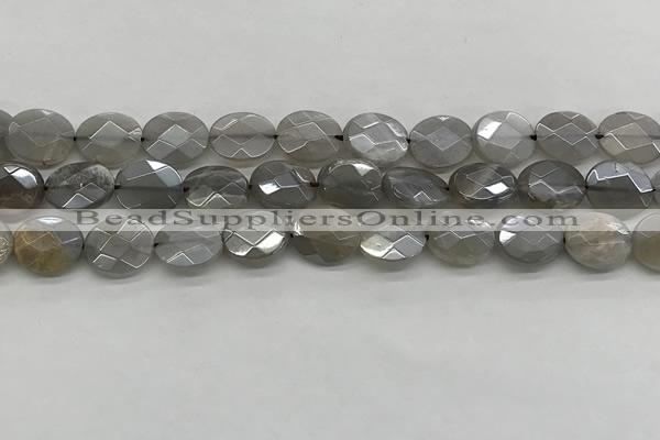 CMS1811 15.5 inches 10*12mm faceted oval AB-color moonstone beads