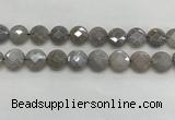 CMS1820 15.5 inches 16mm faceted coin AB-color moonstone beads