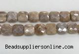 CMS1833 15.5 inches 20*20mm faceted square AB-color moonstone beads