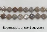 CMS1835 15.5 inches 15*15mm faceted diamond AB-color moonstone beads