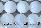 CMS1861 15.5 inches 8mm faceted round white moonstone gemstone beads