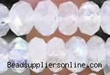 CMS1868 15.5 inches 5*8mm faceted rondelle white moonstone beads