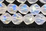 CMS1871 15.5 inches 6mm faceted nuggets AB-color white moonstone beads