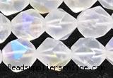 CMS1872 15.5 inches 8mm faceted nuggets AB-color white moonstone beads