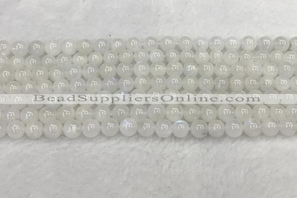 CMS1901 15.5 inches 6mm round white moonstone gemstone beads