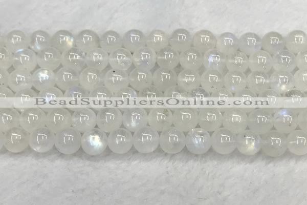 CMS1908 15.5 inches 10mm round white moonstone gemstone beads