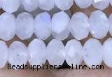 CMS1925 15.5 inches 4*6mm faceted rondelle white moonstone beads