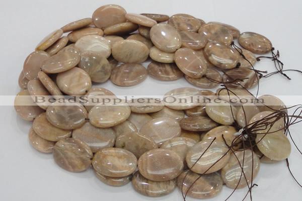 CMS20 15.5 inches 22*30mm oval moonstone gemstone beads wholesale