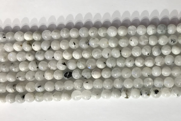 CMS2000 15.5 inches 6mm round white moonstone gemstone beads