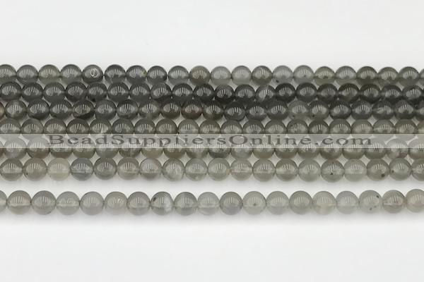 CMS2020 15.5 inches 6mm round black moonstone beads wholesale