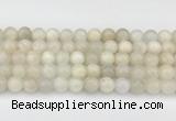 CMS2028 15.5 inches 8mm round white moonstone beads wholesale