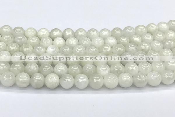 CMS2096 15 inches 8mm round white moonstone beads