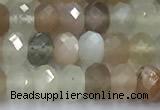 CMS2120 15 inches 4*6mm faceted rondelle moonstone beads