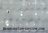 CMS2121 15 inches 4*6mm faceted rondelle white moonstone beads