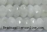 CMS2122 15 inches 6*8mm faceted rondelle white moonstone beads