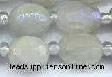 CMS2130 15 inches 8*10mm - 9*12mm faceted nuggets AB-color moonstone beads