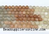 CMS2165 15 inches 6mm round rainbow moonstone beads