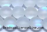 CMS2171 15 inches 6mm, 8mm, 10mm & 12mm round matte synthetic moonstone beads