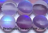 CMS2183 15 inches 6mm, 8mm, 10mm & 12mm round matte synthetic moonstone beads