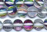 CMS2207 15 inches 6mm, 8mm, 10mm & 12mm round synthetic moonstone beads