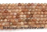 CMS2280 15 inches 6mm faceted round moonstone gemstone beads