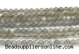 CMS2294 15 inches 6mm round grey moonstone beads wholesale