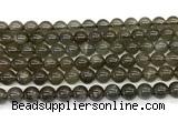 CMS2302 15 inches 8mm round black moonstone beads wholesale