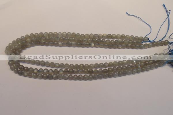 CMS302 15.5 inches 7mm round natural grey moonstone beads wholesale