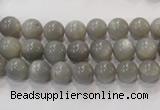 CMS303 15.5 inches 8mm round natural grey moonstone beads wholesale