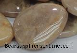 CMS32 15.5 inches 30*40mm flat teardrop moonstone gemstone beads