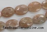 CMS35 15.5 inches 12*16mm faceted oval moonstone gemstone beads