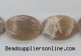 CMS37 15.5 inches 18*24mm faceted oval moonstone gemstone beads