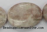 CMS39 15.5 inches 30*40mm faceted oval moonstone gemstone beads