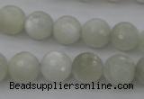 CMS453 15.5 inches 8mm faceted round white moonstone gemstone beads