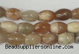 CMS511 15.5 inches 8*12mm rice moonstone beads wholesale