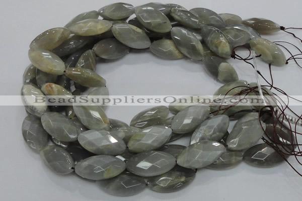 CMS52 15.5 inches faceted marquise 15*30mm moonstone gemstone beads