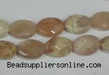 CMS545 15.5 inches 10*14mm faceted oval moonstone beads wholesale