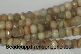 CMS563 15.5 inches 4*6mm faceted rondelle moonstone beads wholesale