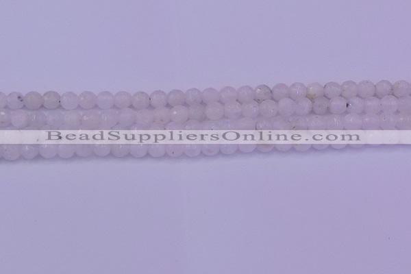 CMS661 15.5 inches 6mm faceted round white moonstone beads