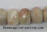 CMS69 15.5 inches 13*20mm faceted rondelle moonstone gemstone beads