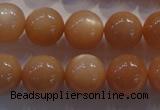 CMS735 15.5 inches 14mm round A grade natural peach moonstone beads