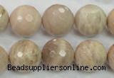 CMS86 15.5 inches 18mm faceted round moonstone gemstone beads