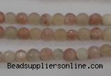 CMS870 15.5 inches 6mm faceted round moonstone gemstone beads