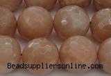 CMS945 15.5 inches 14mm faceted round A grade moonstone gemstone beads